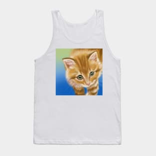 Smitten by a Yellow Tabby Kitten Tank Top